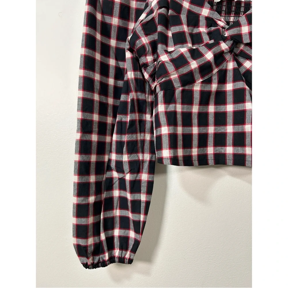LOFT | NWT Plaid Sweetheart Blouse